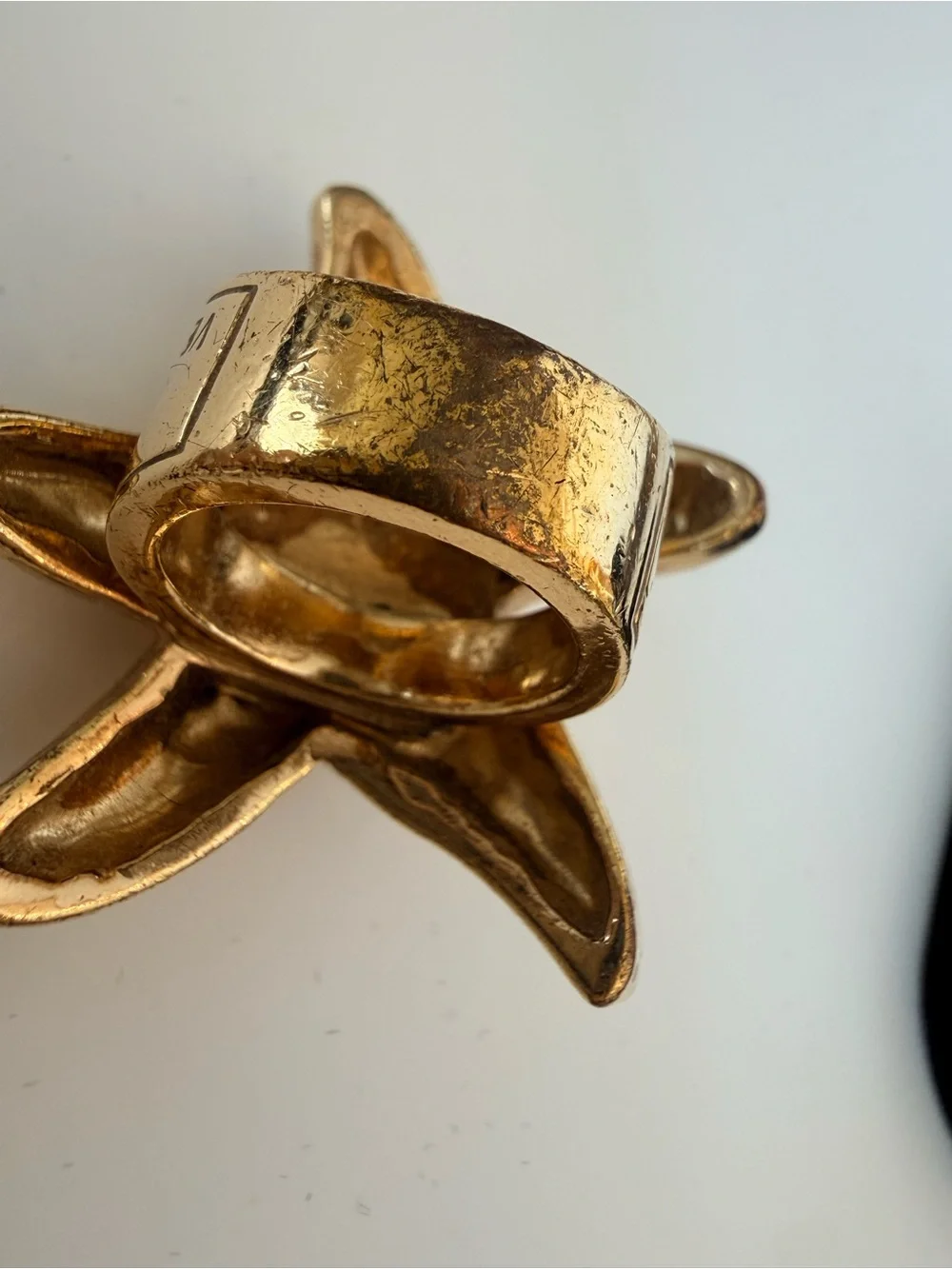Versace Gold Starfish Cocktail Ring Size 6